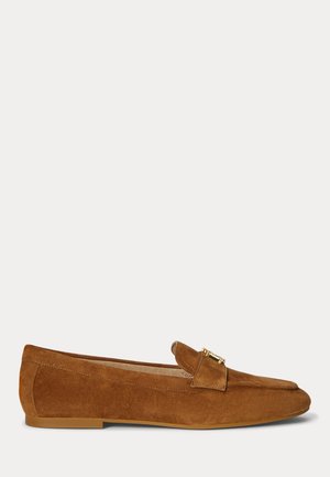 Lauren Ralph Lauren AVERI III SUEDE LOAFER - Belebújós cipők - lauren tan