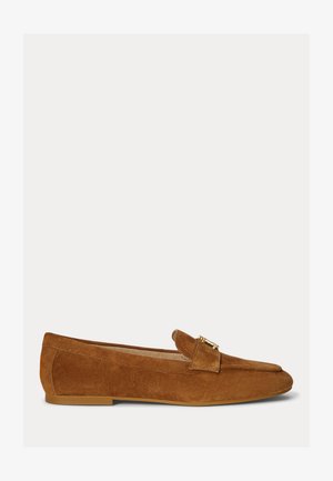 Lauren Ralph Lauren AVERI III SUEDE LOAFER - Belebújós cipők - lauren tan