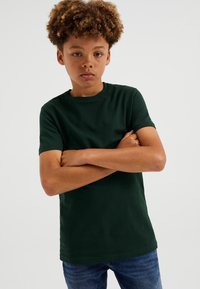 WE Fashion MET RONDE HALS - Basic póló - green