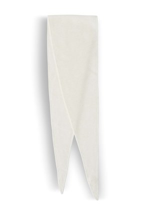 Bandeau en maille blanc plié avec des extrémités pointues, présenté sur un fond blanc uni.