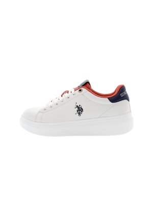 Sneakers laag - white navy blue orange