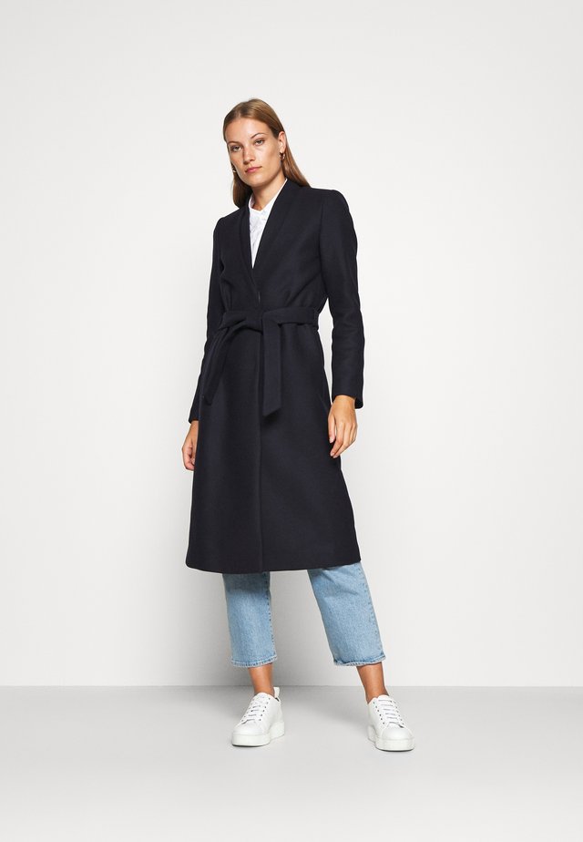 DOUBLE COLLAR COAT - Klasyczny płaszcz - navy blue