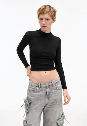 MOCK NECK - Top s dlhým rukávom - black
