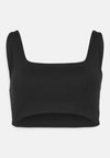 TOMMY SQUARE NECK - Sports-BH-er med medium støtte - black