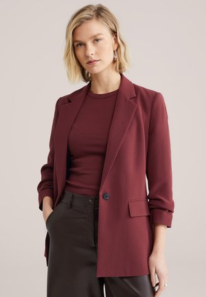 Krátky kabát - burgundy red