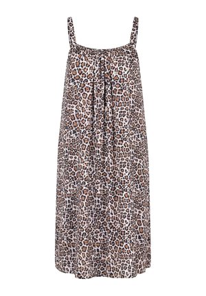 Angel of Style, KLEID, A-LINIE, SPAGHETTITRÄGER, ANIMAL-MUSTER - Hverdagskjole - linen