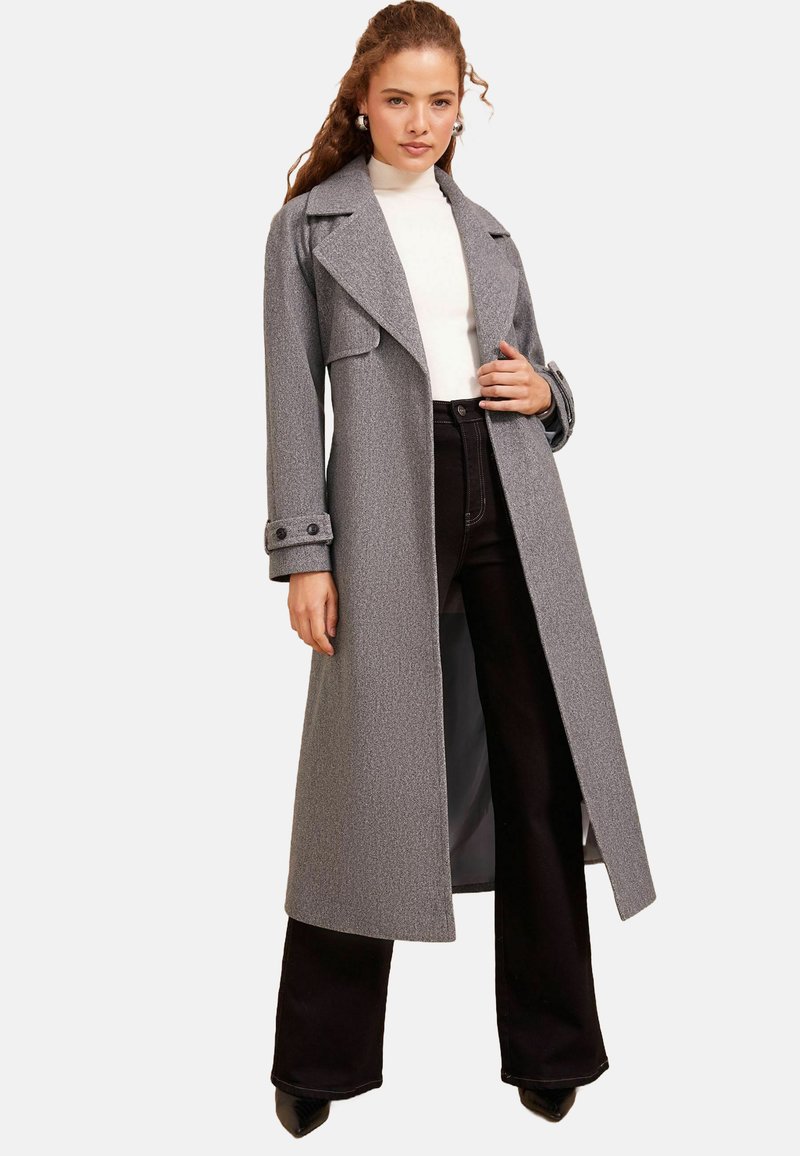Friends Like These PETITE FIT - BELTED WRAP - Klasszikus kabát - grey