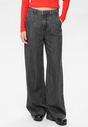 NUSEOUL LONG - Loose fit teksad - medium grey denim