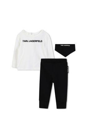 ENSEMBLE T-SHIRT+CALECON - Pantalon de survêtement - n70ecru noir