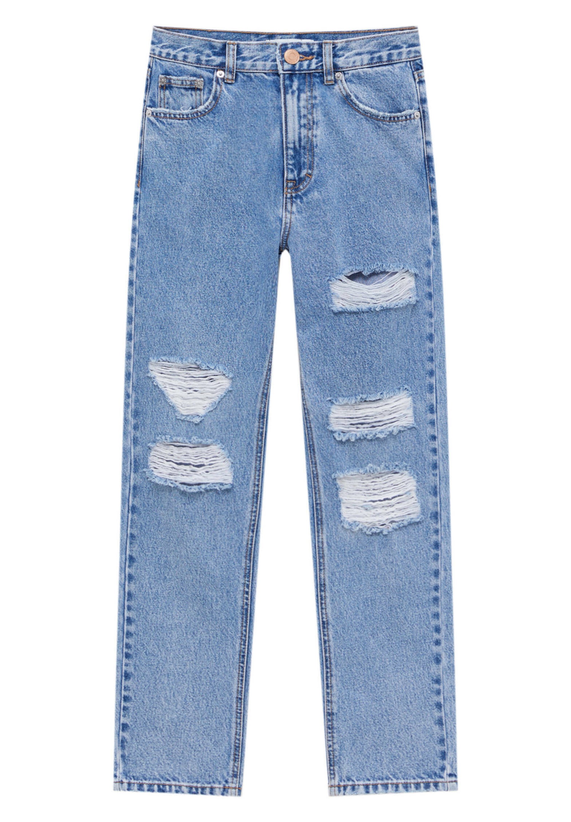 PULL\u0026BEAR MOM FIT RIPS - Straight leg 