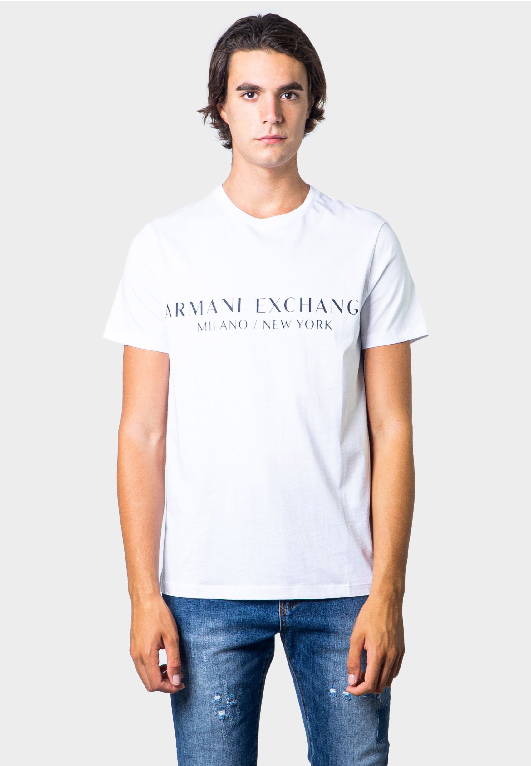 Armani Exchange Camiseta estampada white/blanco