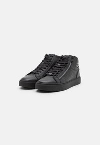 Calvin Klein TOP LACE UP ZIP MONO - Sapatilhas de cano alto - black