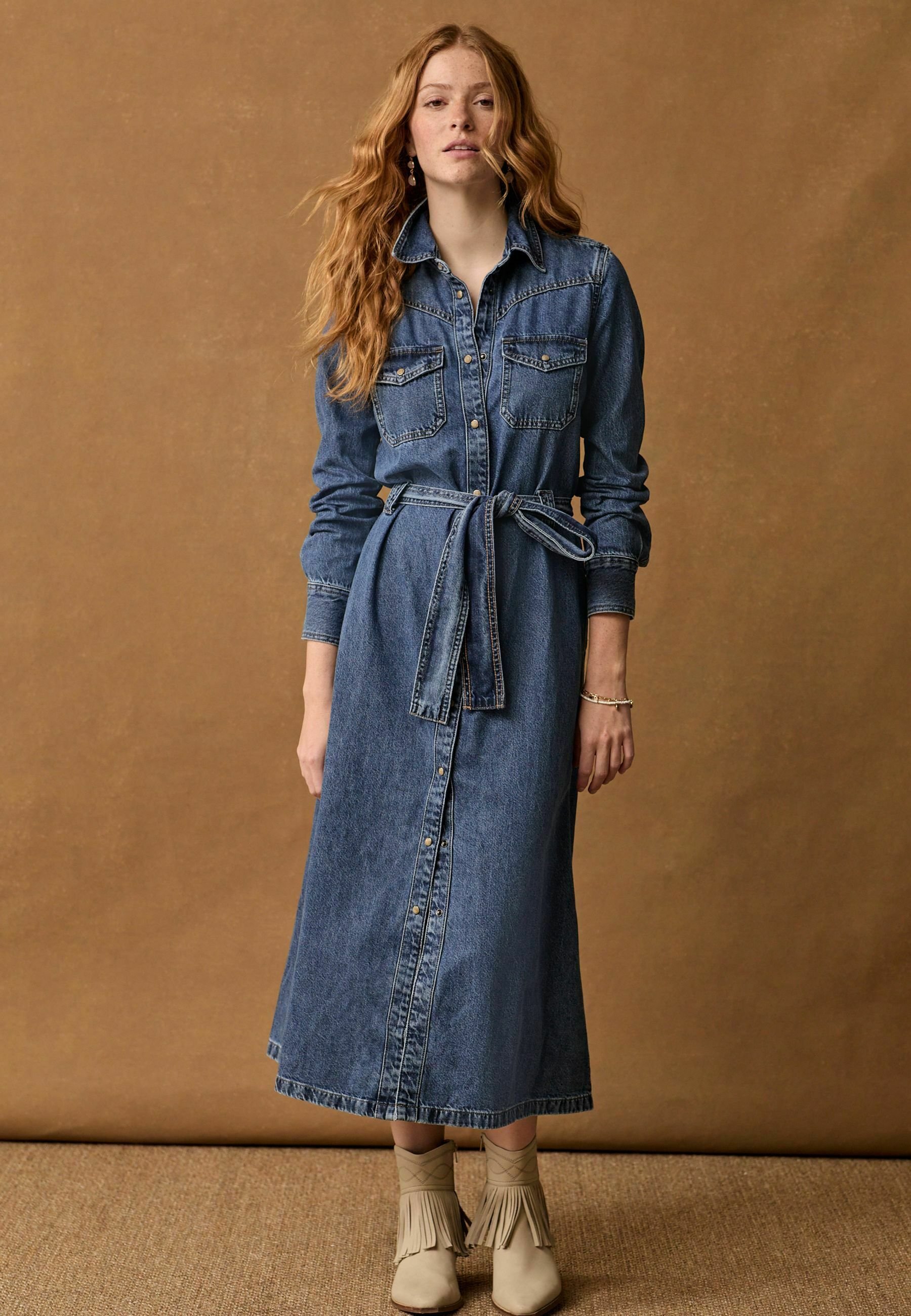 next denim dress Girl Next Door Denim Dress