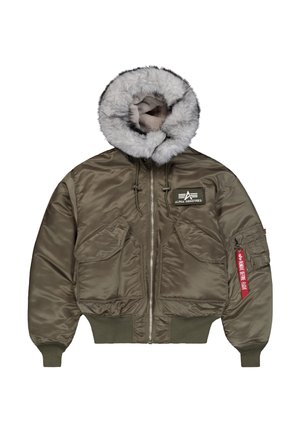 Alpha Industries, 45/P HOODED CUSTOM - Talvejope - mud olive