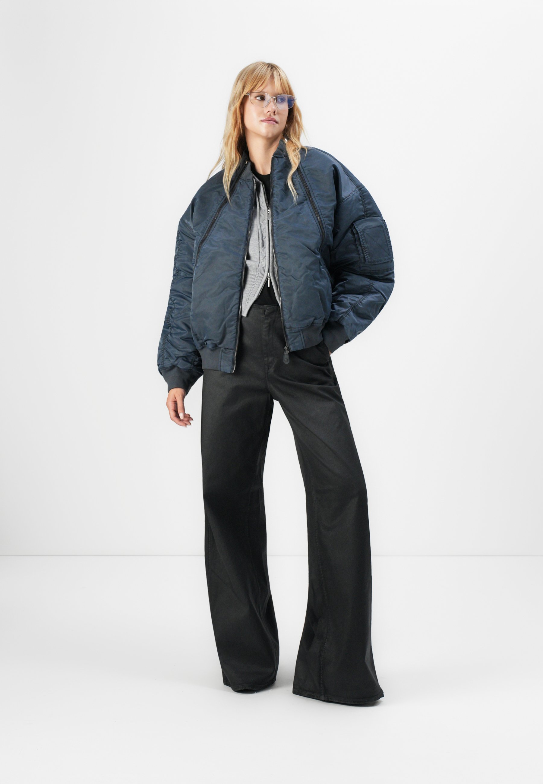 G-STAR MACRO BALLOON - Bomber Jacket - india ink/blue denim