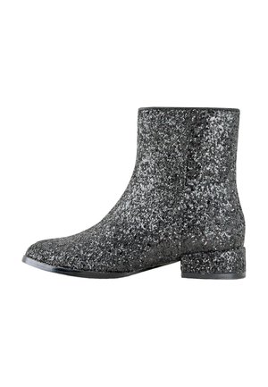 Next, HEELED ANKLE BOOTS - Støvletter - black glitter