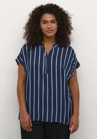 Kaffe Curve - KCSIDA WING SL  - Blouse - midnight ragatta stripe Thumbnail Image 1