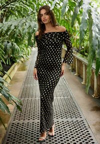 Next - BARDOT  - Maksi suknelė - black and gold foil Miniatiūros vaizdas 1