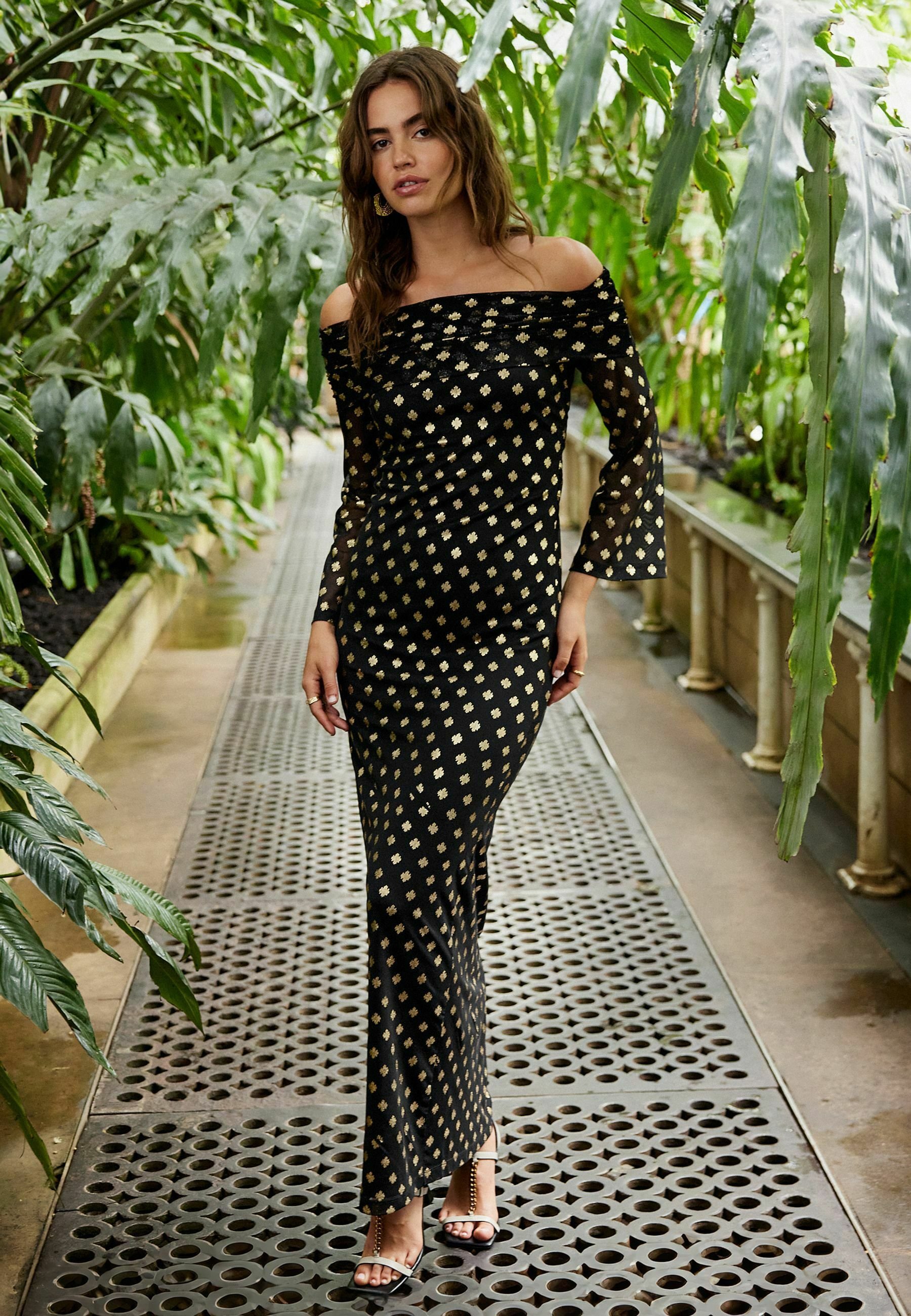 slim fit dress slacks Ella One Shoulder Maxi Dress main image 0