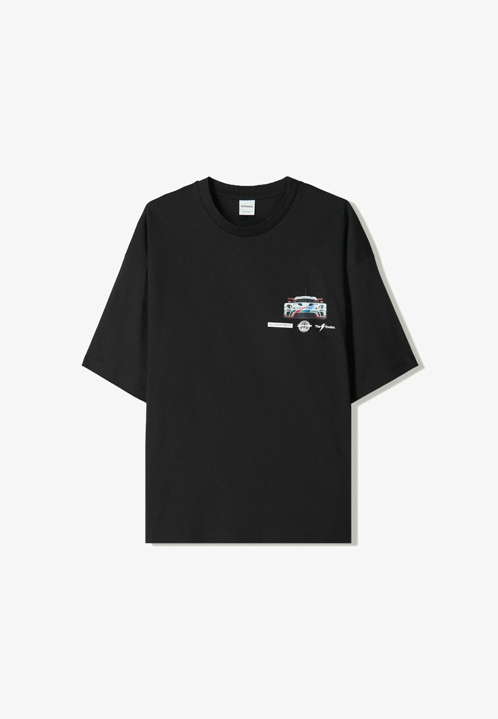 Bershka SHORT SLEEVE Print T-shirt black