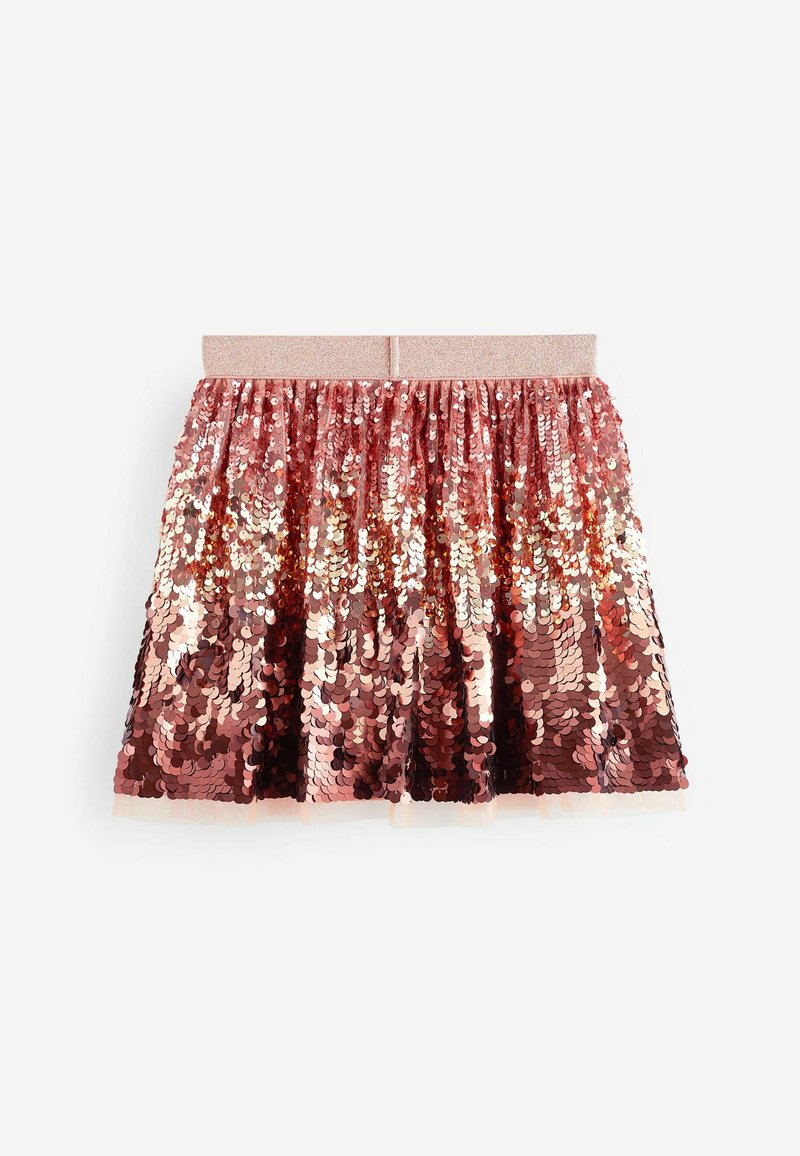 Next SEQUIN REGULAR FIT A-line skirt bronze/light brown