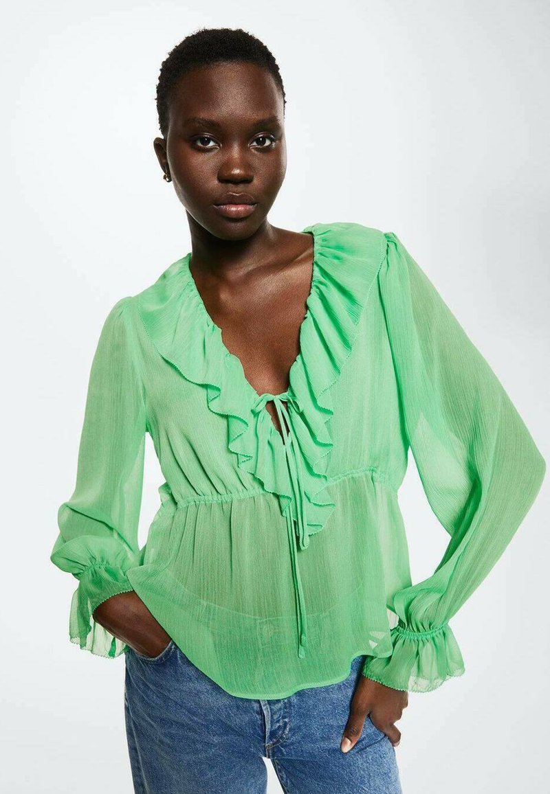 Mango Blouse grøn/green Zalando.ie
