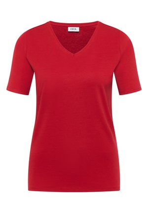 Cecil, T-shirts basic - tamarillo red