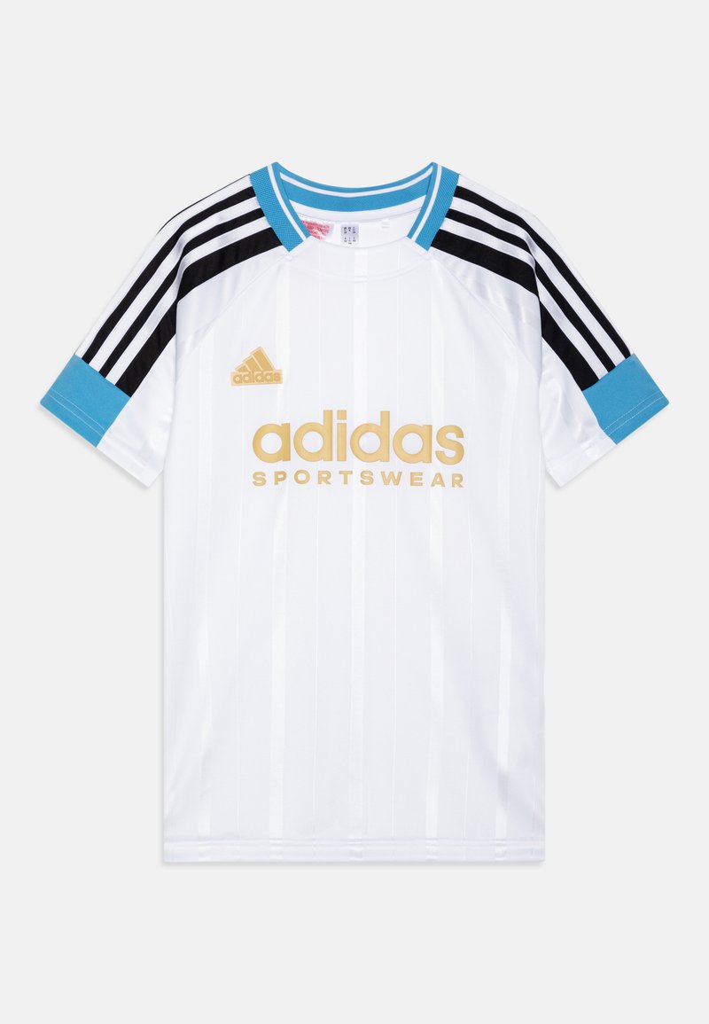 adidas Performance TIRO NATIONS PACK KIDS - Apdrukāts T-krekls - white/light blue/black/hazy beige