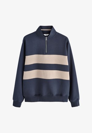 Next, QUARTER FIT -COLOUR BLOCKING - Bluză de molton - navy blue neutral
