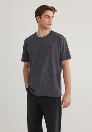 KURZARM CREW NECK - Basic T-shirt - asphalt