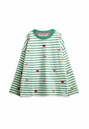 JoJo Maman Bébé, EMBROIDERED TOP - Langærmet T-shirt - green dino