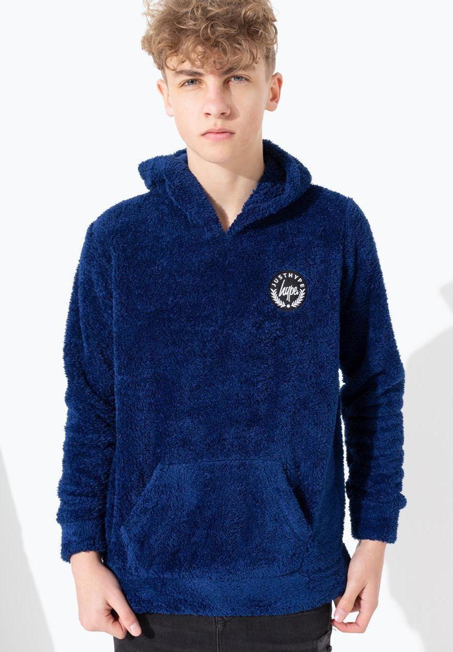 blue sherpa hoodie