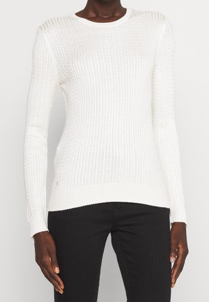 Stickad tröja - off-white