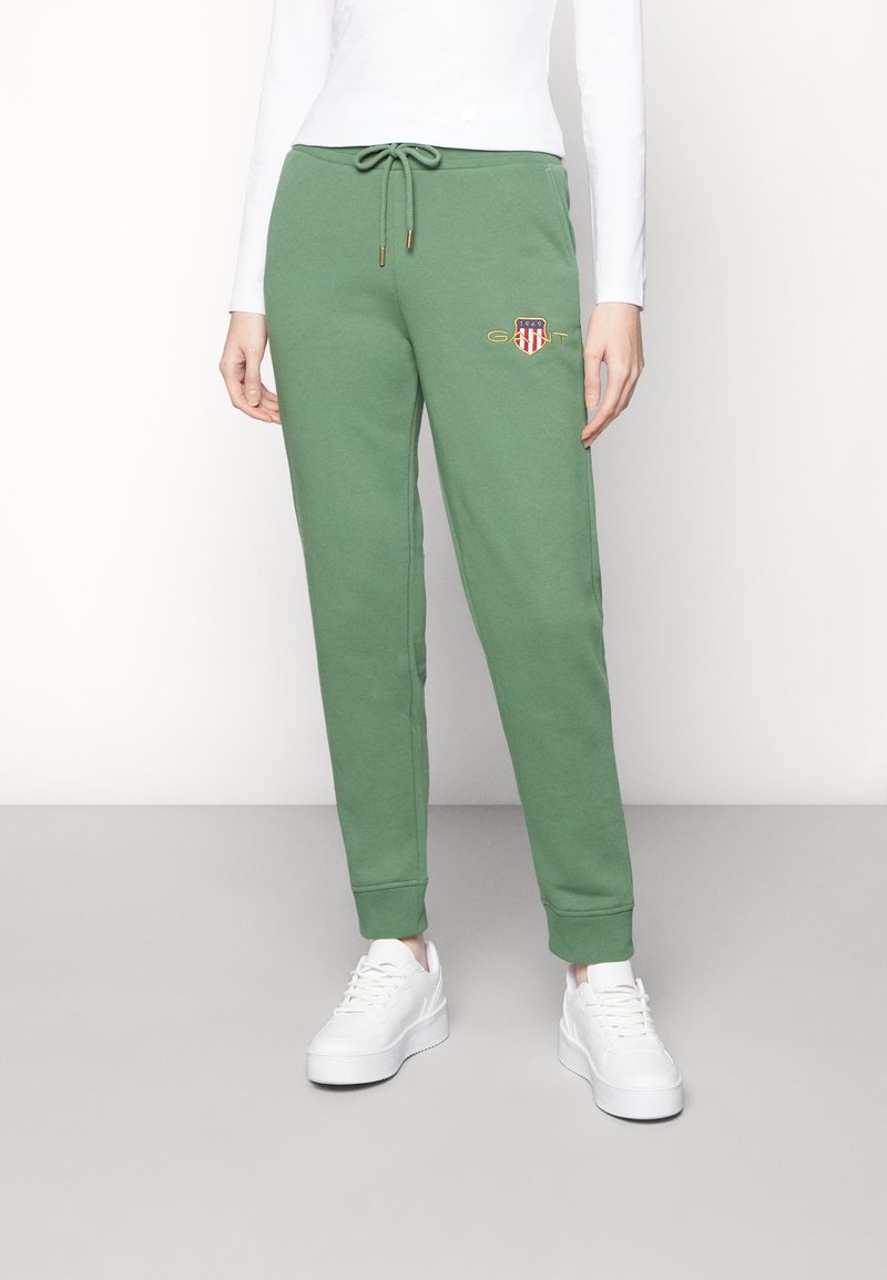 GANT ARCHIVE SHIELD PANT Tracksuit bottoms jade green/green Zalando.co.uk