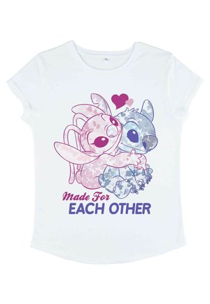 Disney LILO & STITCH STITCH ANGEL TOGETHER - Print T-shirt - white