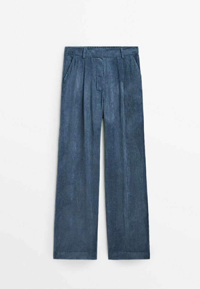 Massimo Dutti FLIESSENDE CORD IM DAD-FIT - Pantaloni - blue/blu - Zalando.it