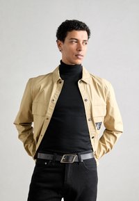 Zign LEATHER UNISEX - Klassiske belter - black/gold-coloured