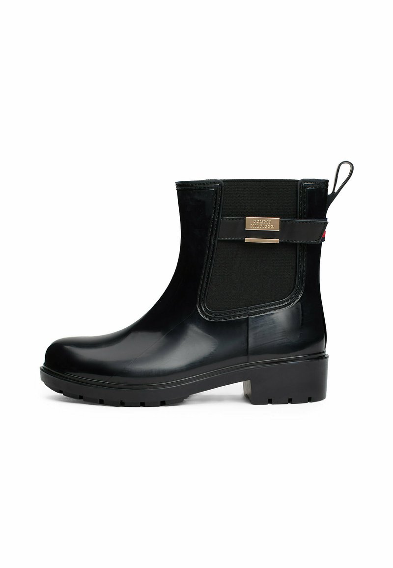 Tommy Hilfiger BELTED CLEAT RAIN - Gummistøvler - black