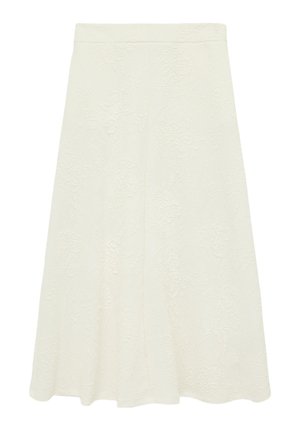 FLORAL TEXTURED - Jupe trapèze - beige