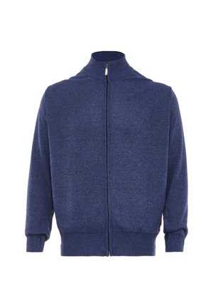 Strickjacke - blau melange