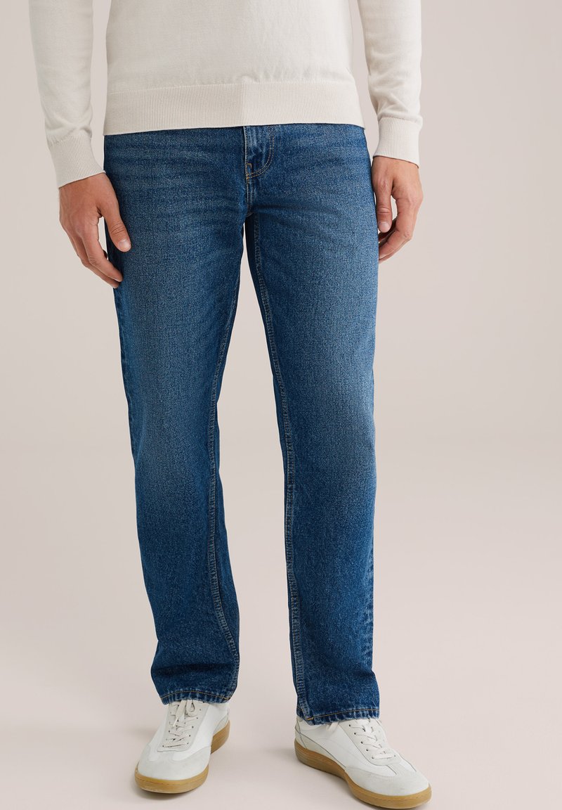 WE Fashion BLUE RIDGE - Ravne kavbojke - dark blue