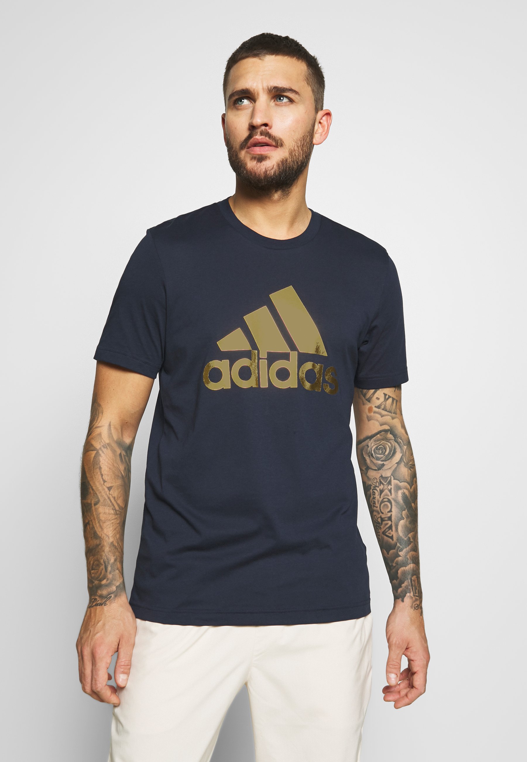 adidas Performance 8 BIT FOIL T Shirt print dark blue adidas Performance 8 BIT FOIL T Shirt print dark blue