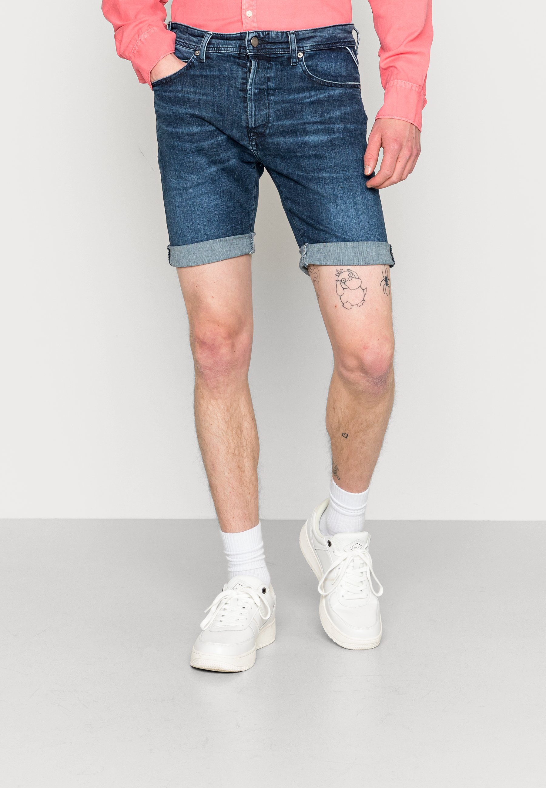 Replay CLOUDS - Shorts di jeans - dark blue/blu scuro - Zalando