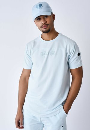 TECHNIQUE À DÉCOUPES - Print T-shirt - ice blue