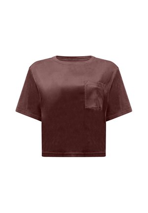 Hunkemöller, HUNKEMÖLLER TOP VELOURS POCKET - Nachtwäsche Shirt - brown