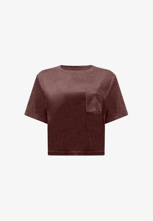 Hunkemöller, HUNKEMÖLLER TOP VELOURS POCKET - Nachtwäsche Shirt - brown