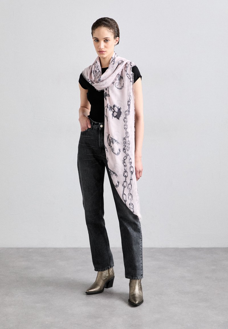 Zadig & Voltaire Alabama Foulard Feather Trim Hat Black Skull Alabama Foulard Hat - hat women main image 2