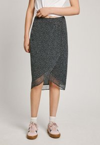 Pepe Jeans Zavinovací sukně - black