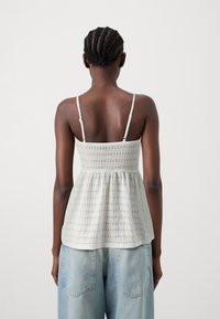 Pieces PCSULLY PEPLUM STRAP - Viršus - bright white