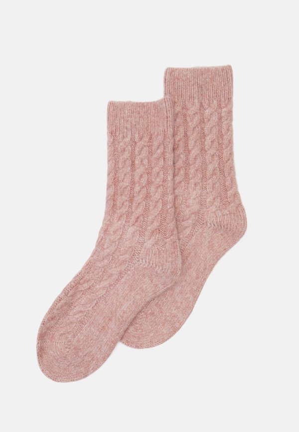ONLINE WOMEN COSY CABLE STITCH SOCKS 2 PACK - Socks - dusty rose
